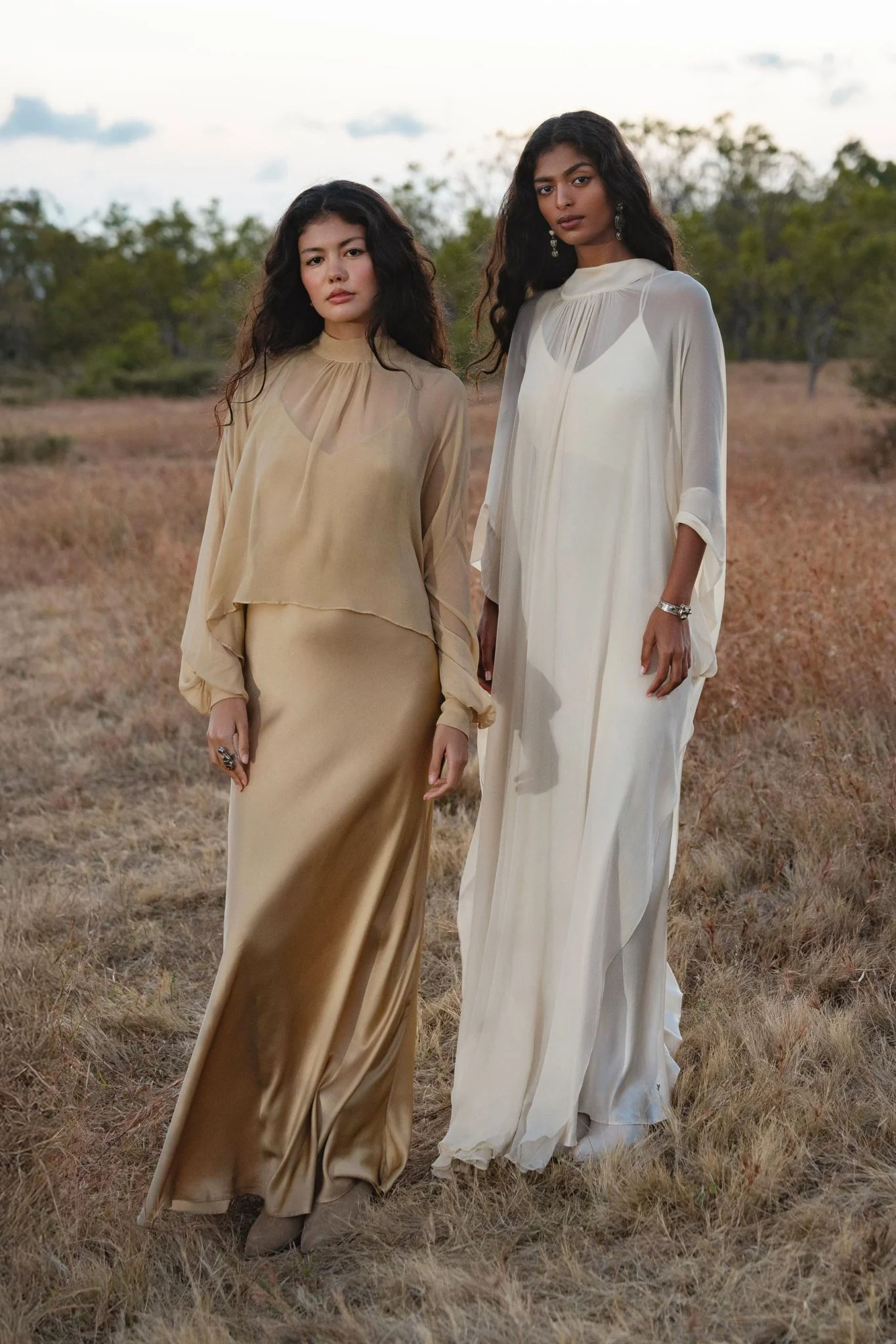 Maharani Blouse in Inka Gold Colour – Pure Silk Chiffon Boho Top - Image 11