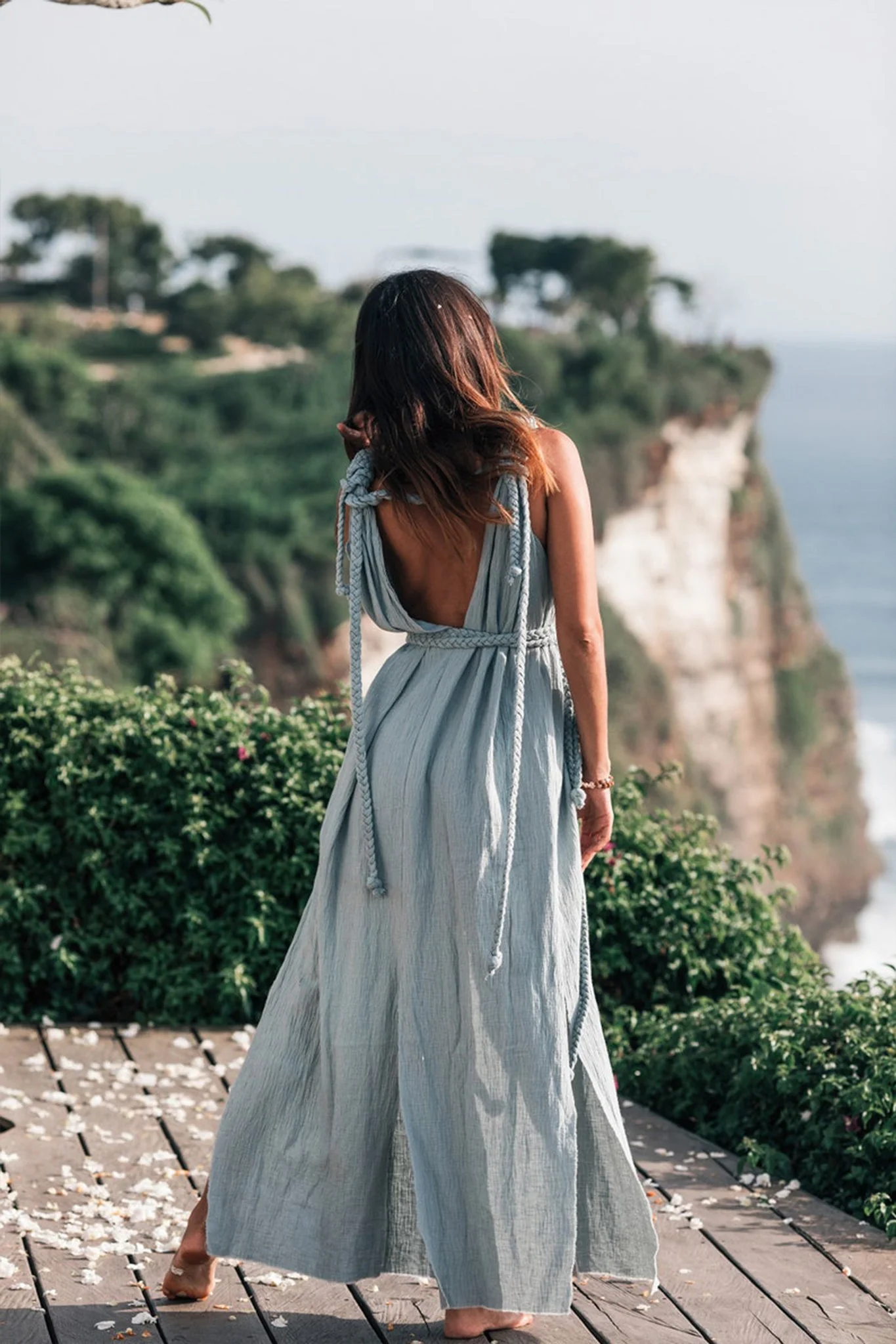 Light Blue Nomad Spirit Dress (Plus Size Dress Adjustable) - Image 3