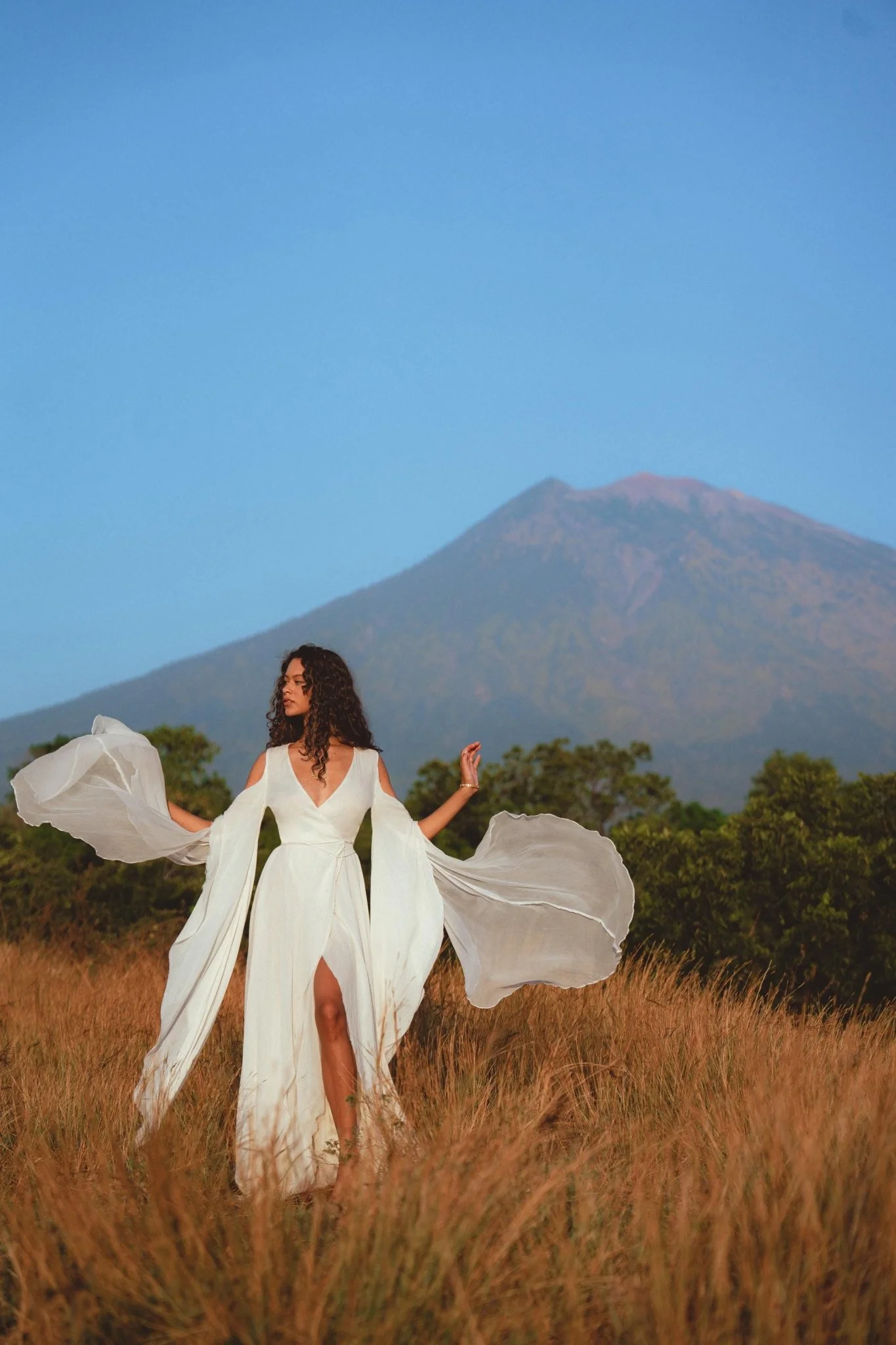 Makosh Goddess Dress • Off-White Organic Wedding Dress • Multiway Boho Wrap Dress - Image 11