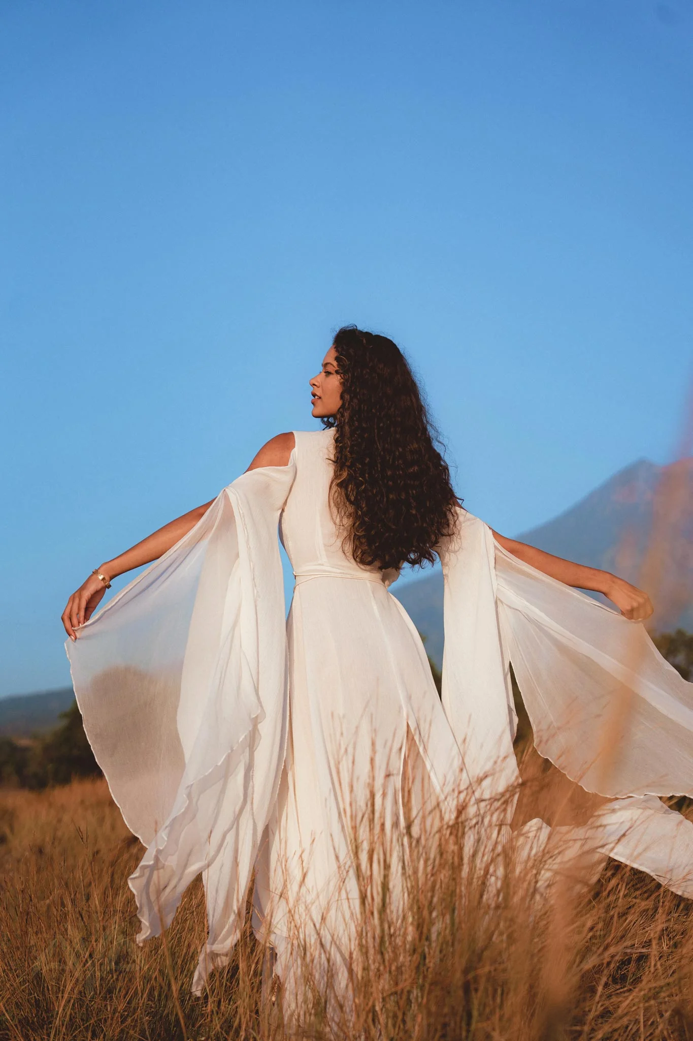 Makosh Goddess Dress • Off-White Organic Wedding Dress • Multiway Boho Wrap Dress - Image 5