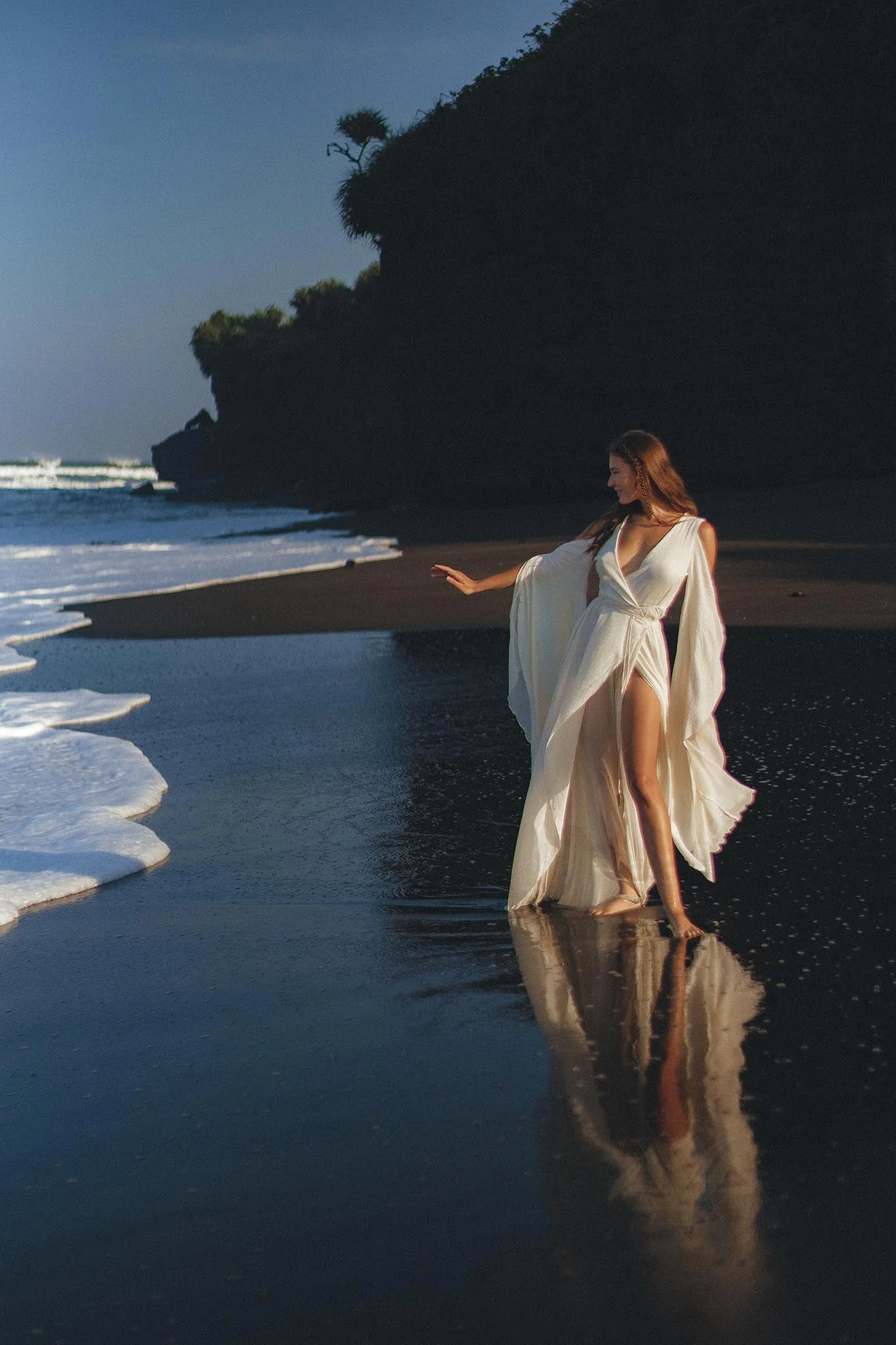 Makosh Goddess Dress • Off-White Organic Wedding Dress • Multiway Boho Wrap Dress - Image 8
