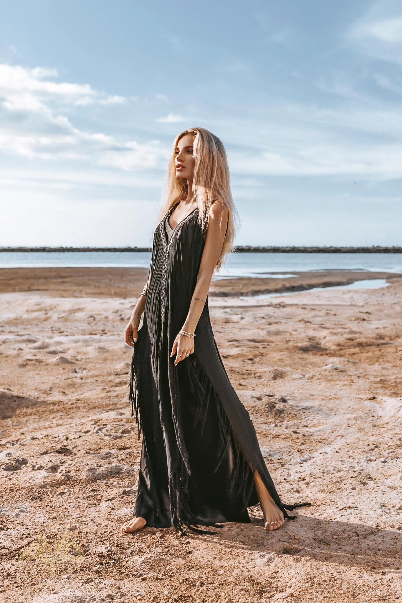 Boho Handwoven and Hand-Loomed Dress • Tribal Raw Cotton Cover-up - Image 7