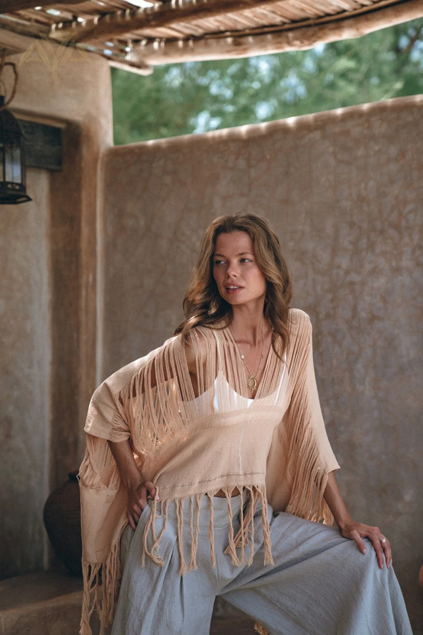 Boho Top • Bohemian Top • Boho Cover Up Women • Hand Loomed Cotton Blouse - Image 3