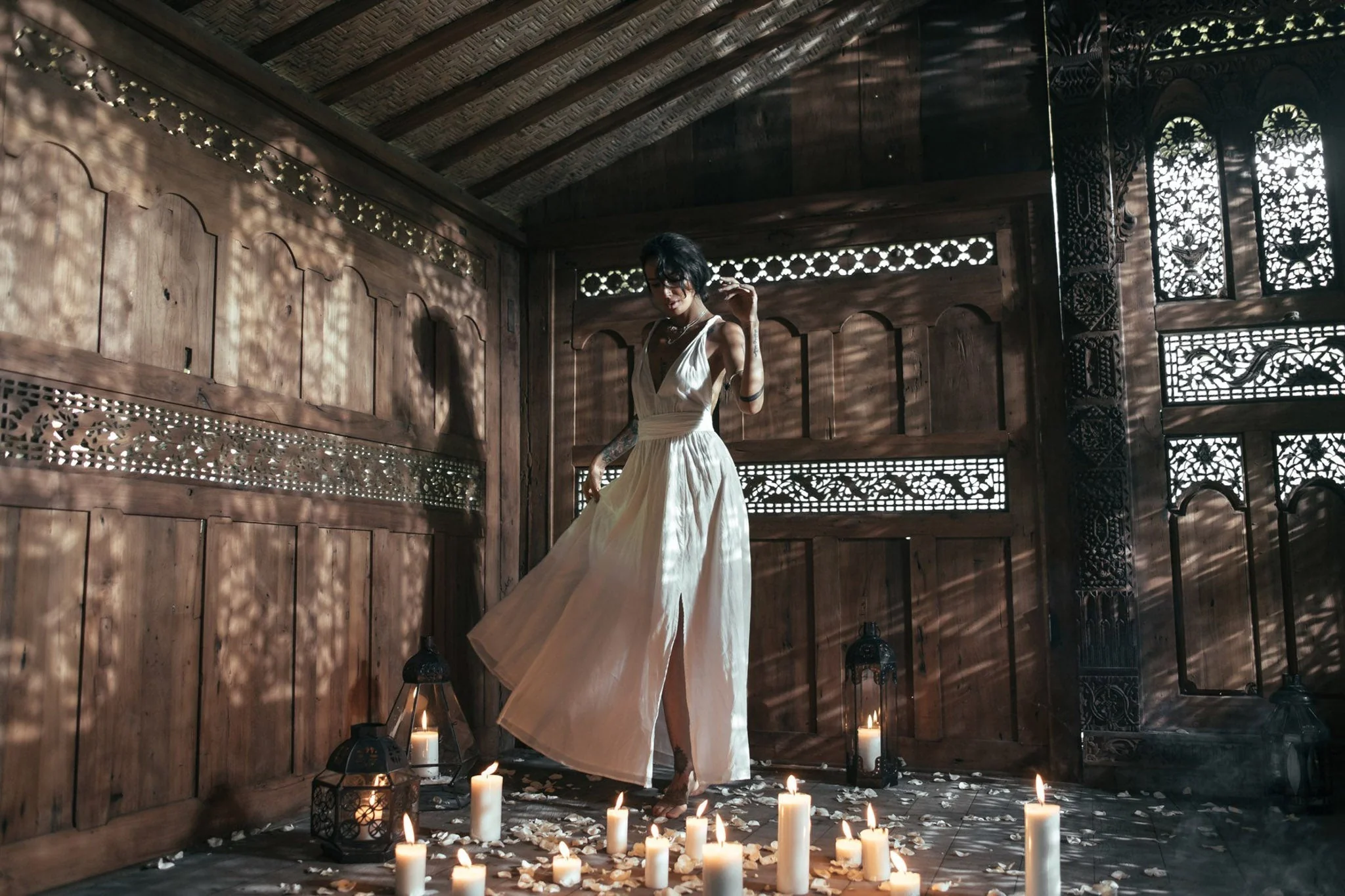 Boho Wedding Dress • Bohemian Goddess Long Maxi Dress - Image 10