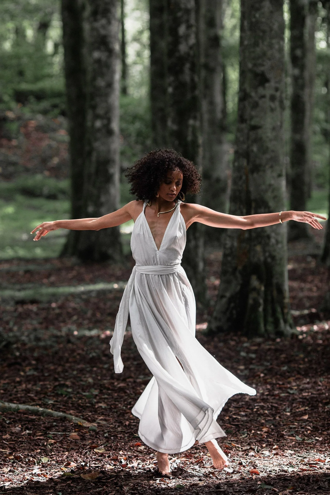 Boho Wedding Dress • Bohemian Goddess Long Maxi Dress - Image 5
