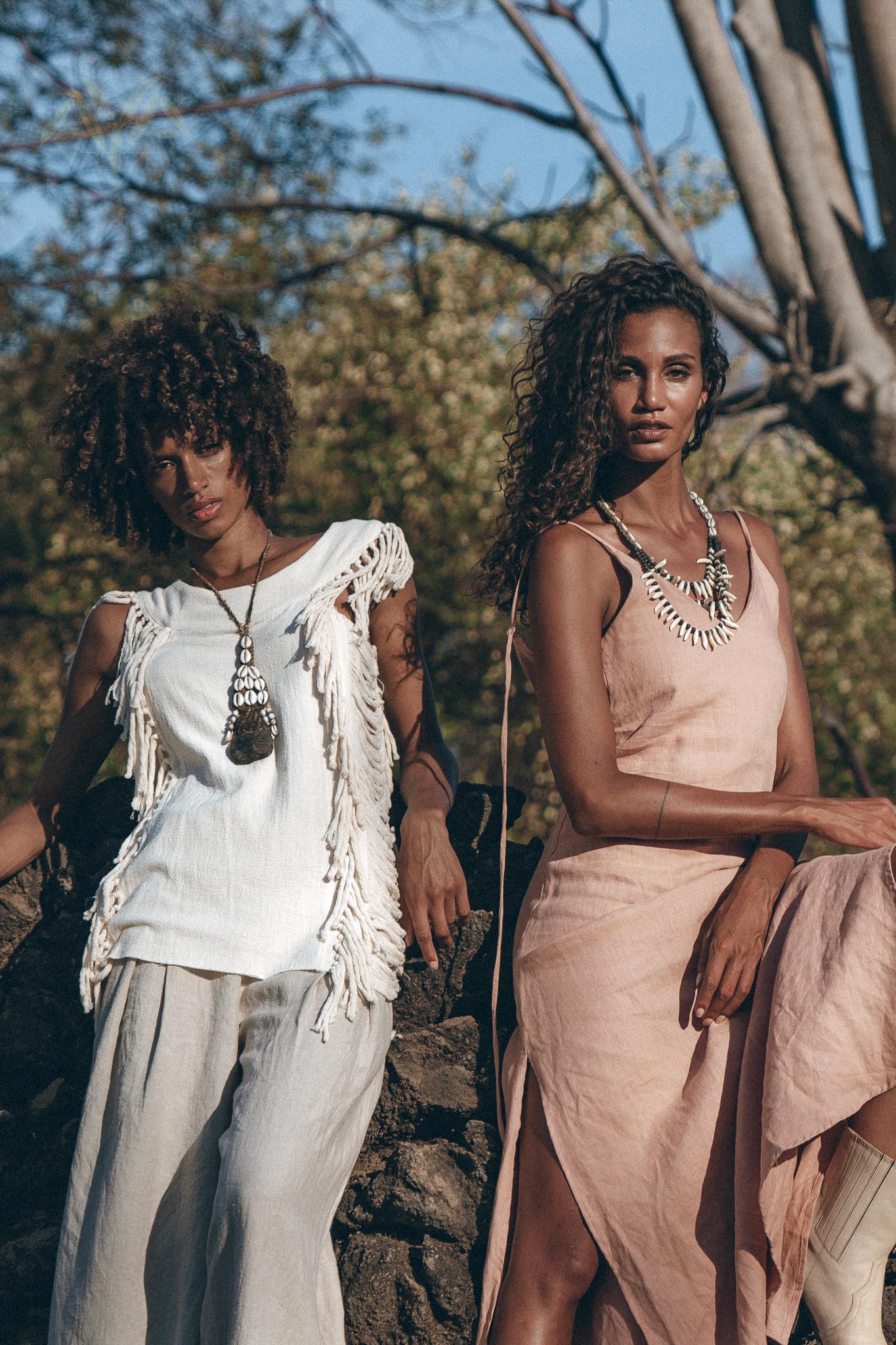 Off-White Bohemian Top with Tassels Sides - Image 7