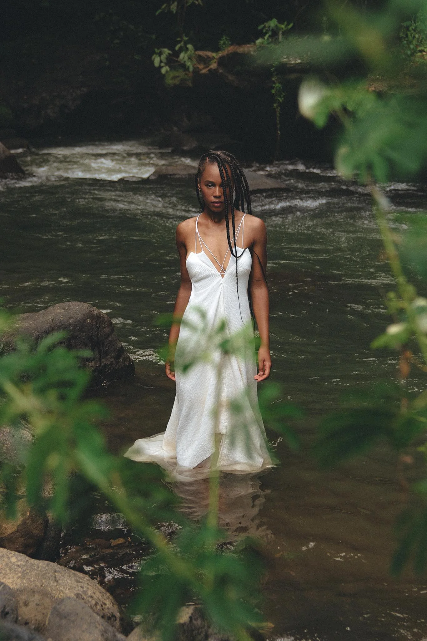 Off White Padma Dress • Linen Cotton Wedding Dress • Boho Beach Dress - Image 3