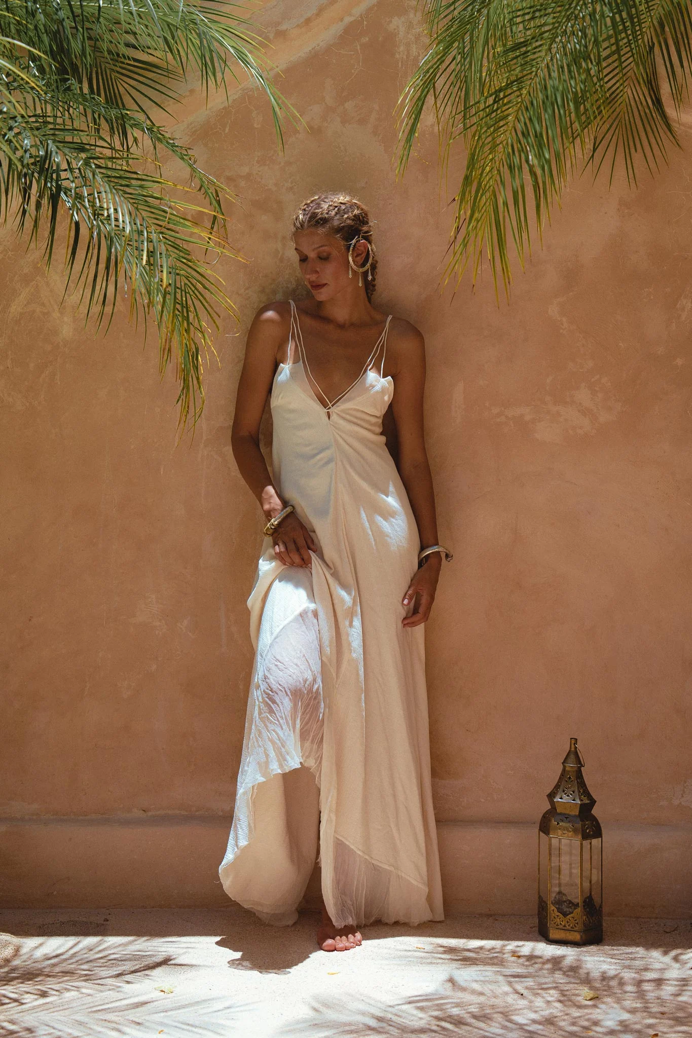 Off White Padma Dress • Linen Cotton Wedding Dress • Boho Beach Dress - Image 9