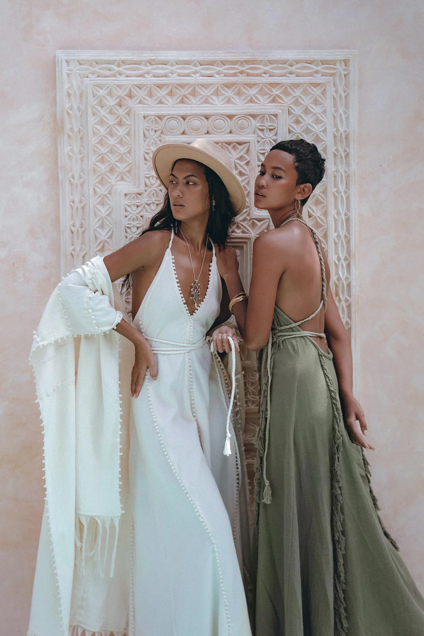 Off-White Boho Beach Wedding Dress • Bohemian Homespun Cotton Dress - Image 9