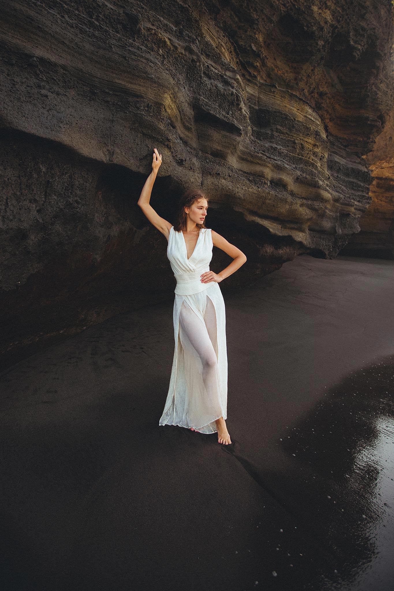 Women's Elegant Off-White Jumpsuit | Organic Cotton & Ahimsa Silk Romper - Image 3