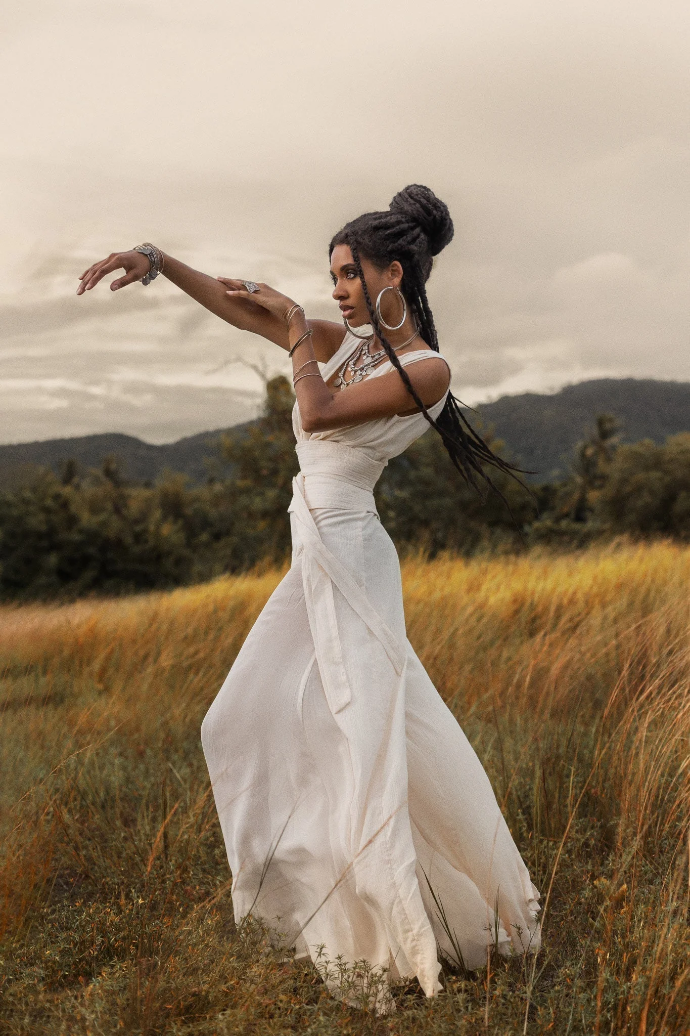 Women's Elegant Off-White Jumpsuit | Organic Cotton & Ahimsa Silk Romper - Image 4