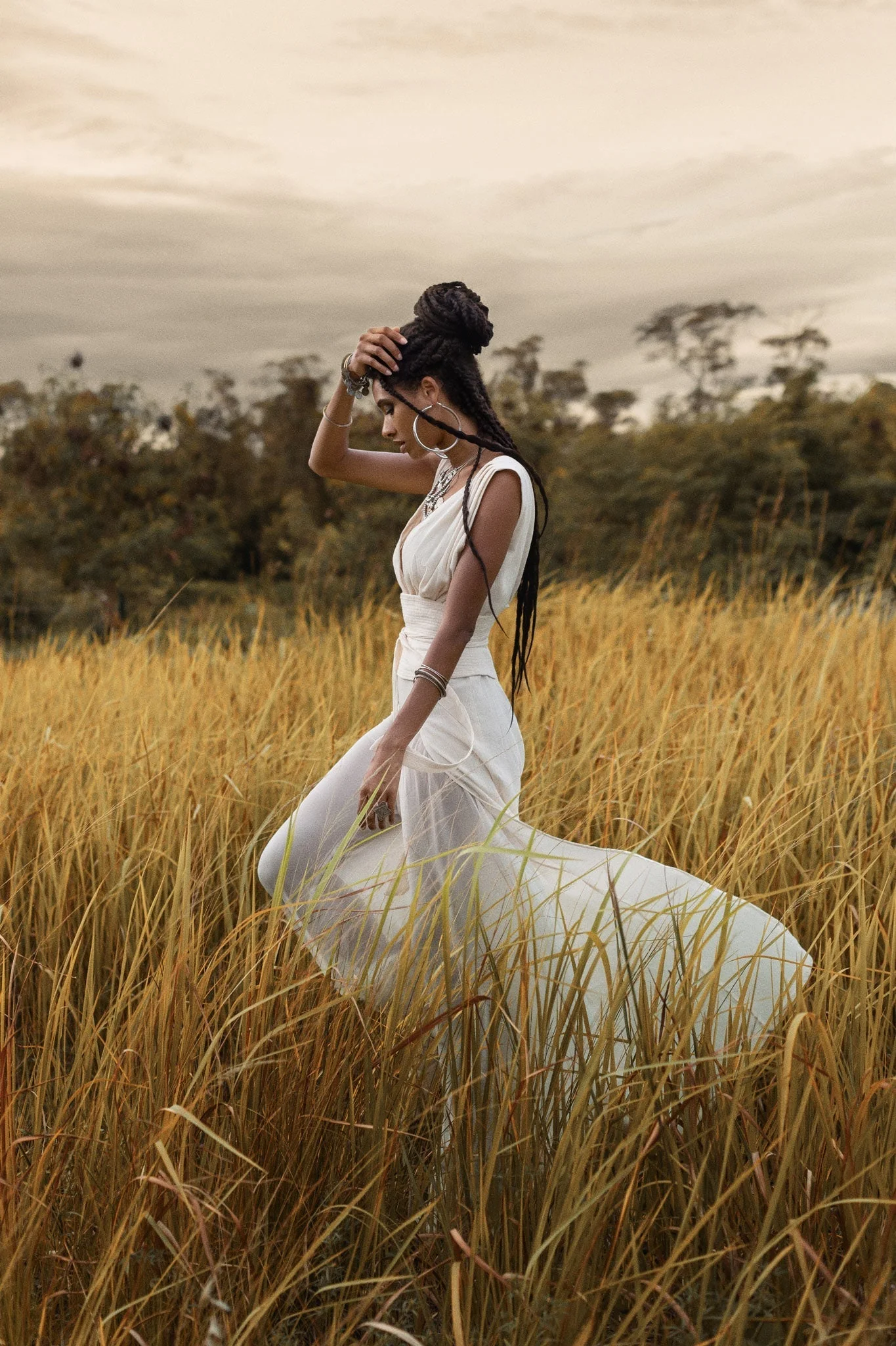 Women's Elegant Off-White Jumpsuit | Organic Cotton & Ahimsa Silk Romper - Image 6