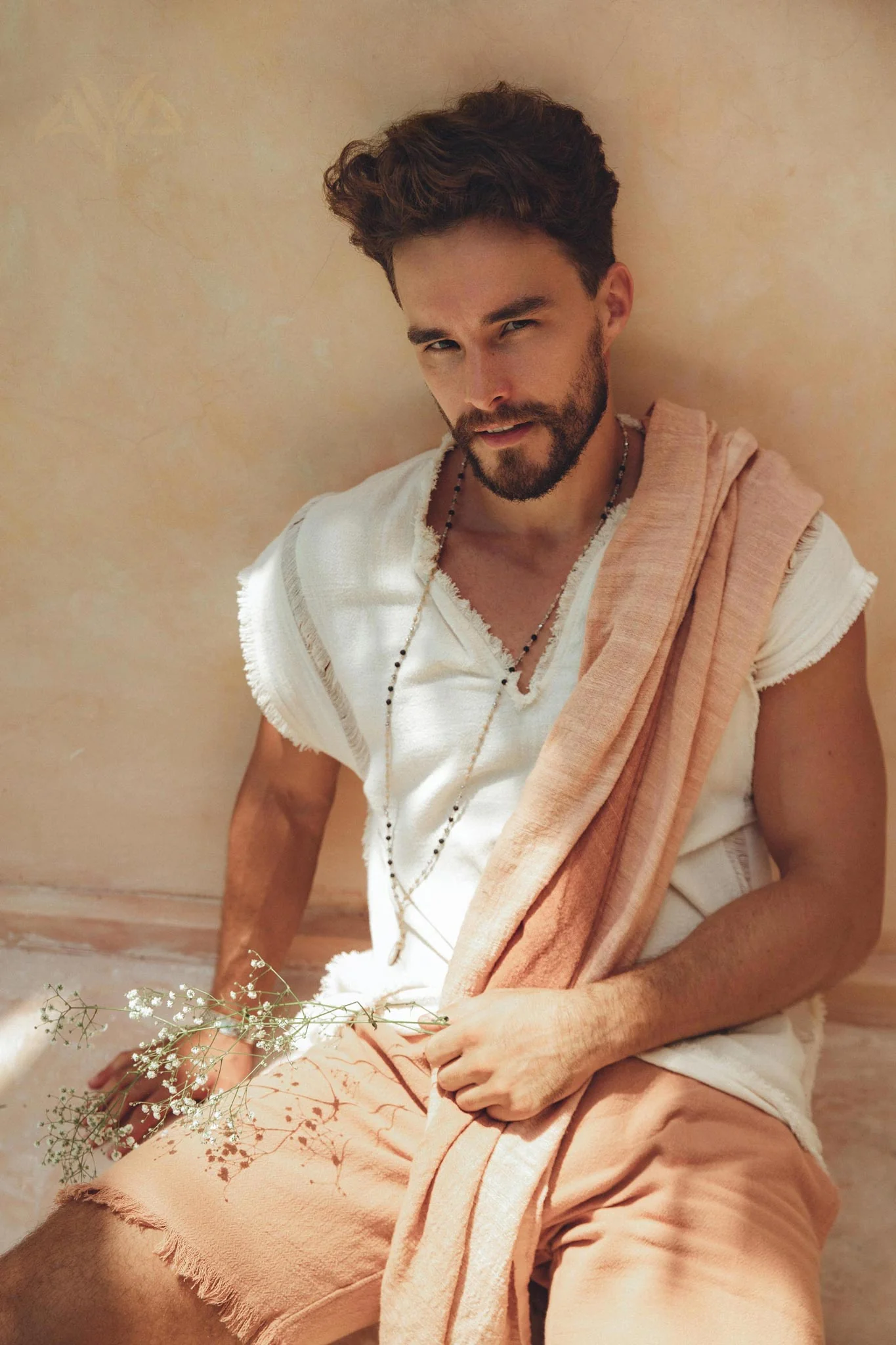 Off-White Handwoven Bohemian Tee T-shirt for Men - Image 5