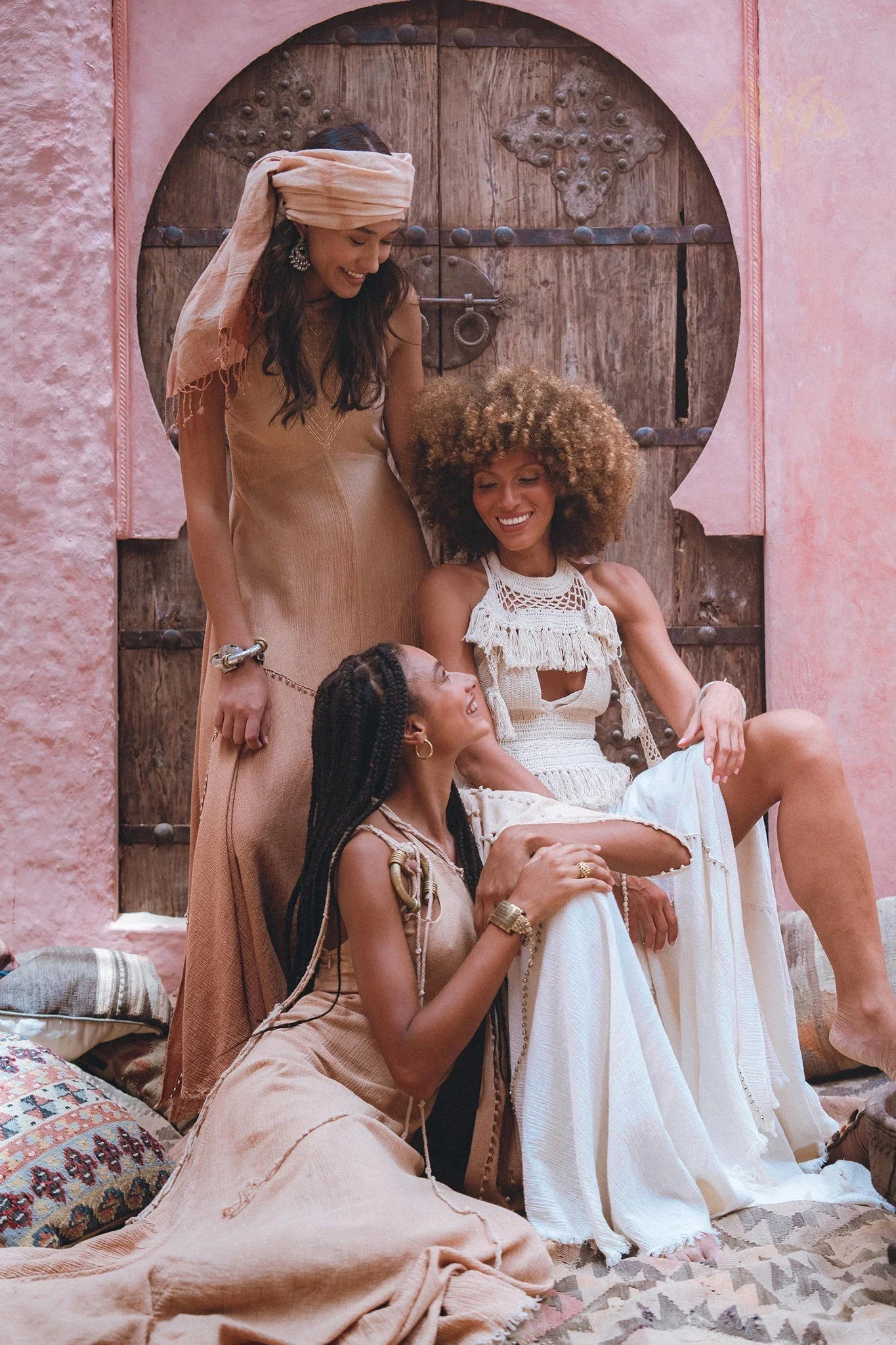 Powder Pink Aisha Dress • Greek Goddess Dress • Asymmetrical Bridesmaid Dress - Image 8