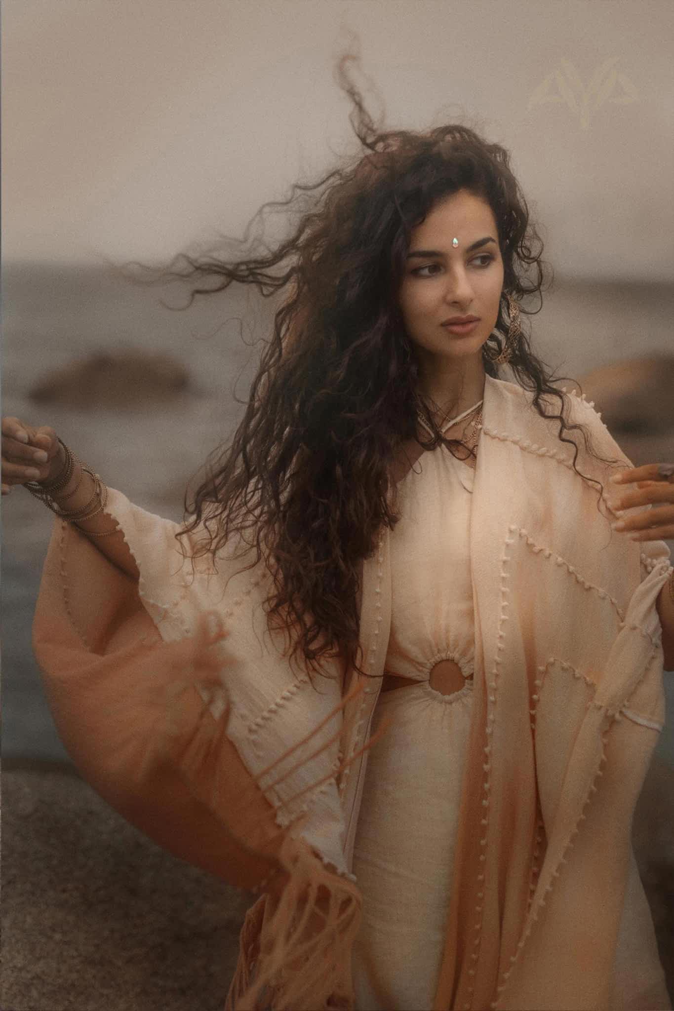 Powder Pink Boho Poncho • Bohemian Cape • Plus Size Clothing • Wrap Shawl • Ombre Sustainable Mantel - Image 10