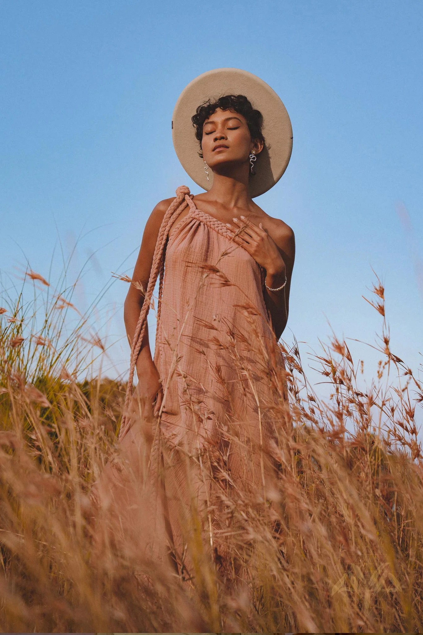 Pink Aurora Greek Goddess Dress • Boho Macrame Dress • Boho Sustainable Dress - Image 6