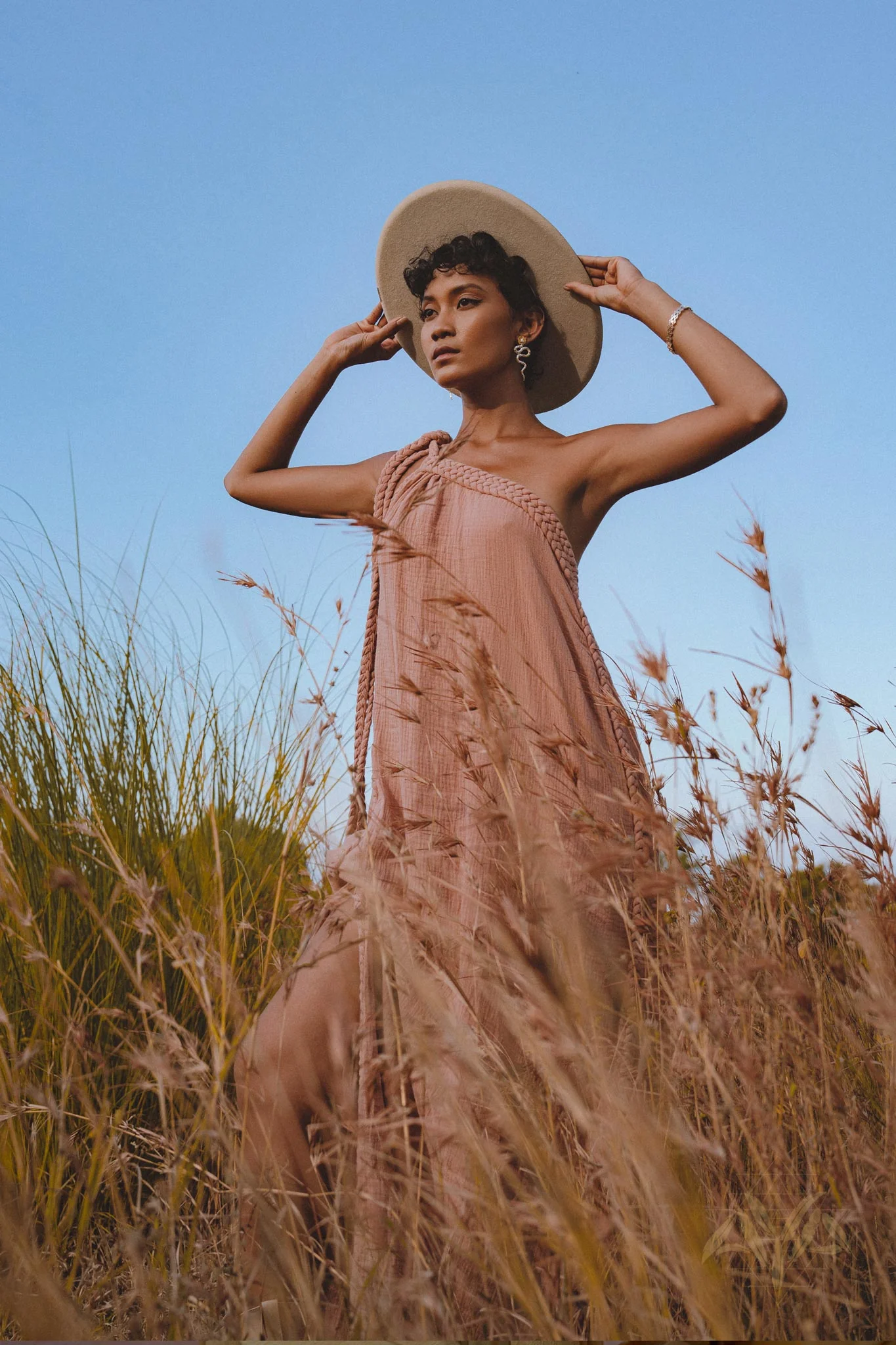 Pink Aurora Greek Goddess Dress • Boho Macrame Dress • Boho Sustainable Dress - Image 7