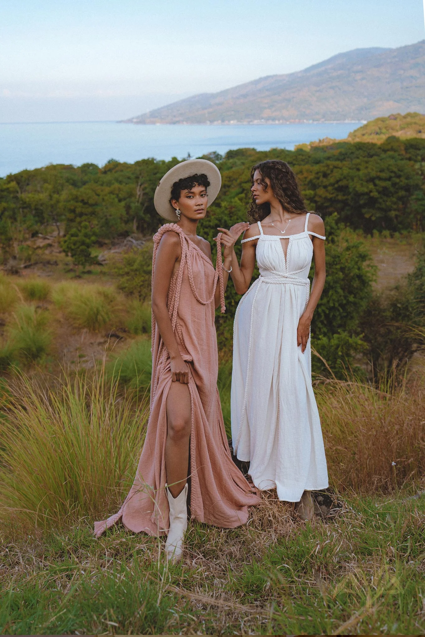 Pink Aurora Greek Goddess Dress • Boho Macrame Dress • Boho Sustainable Dress - Image 9