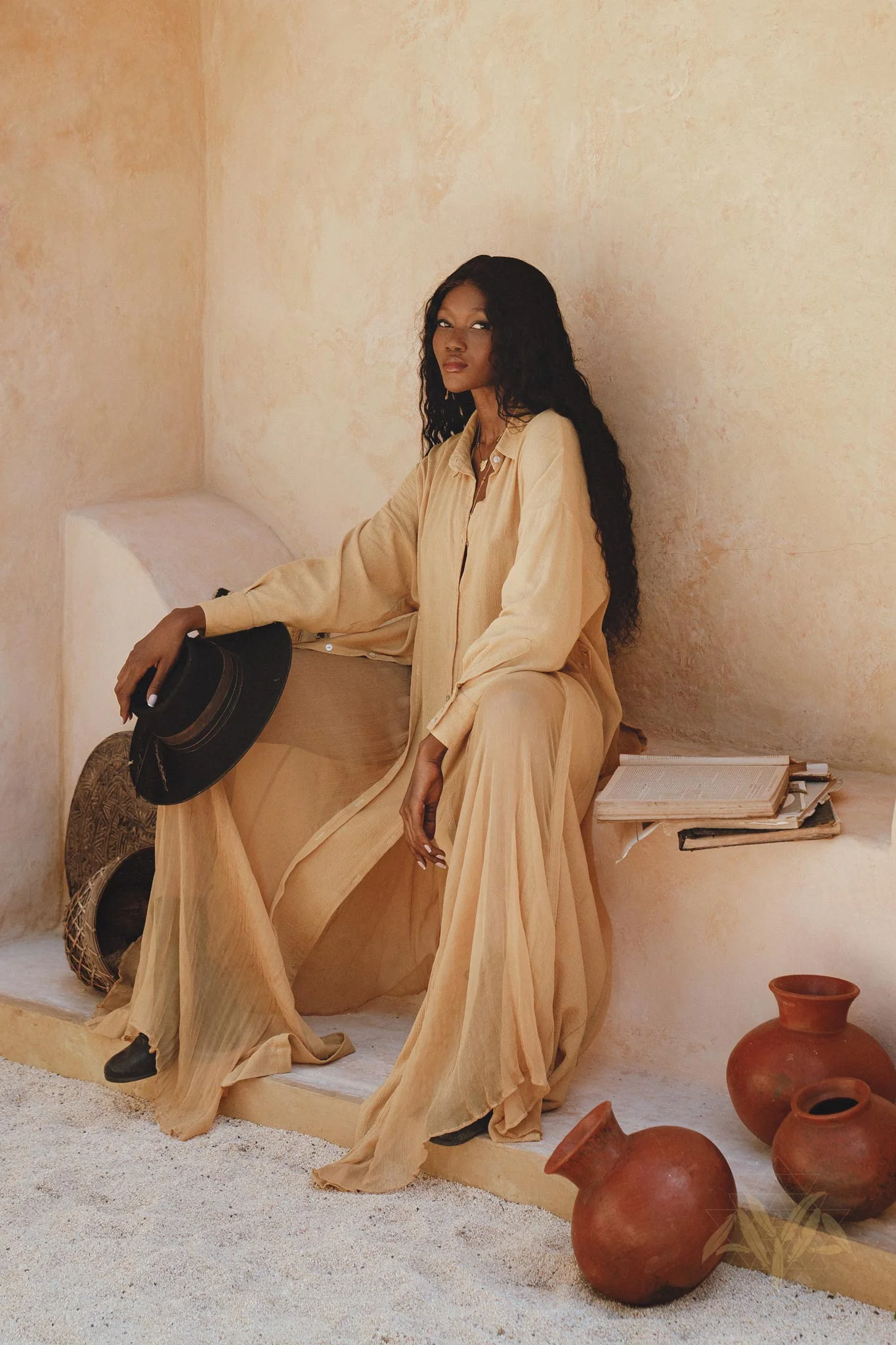 Ochre Kannika Shirt Dress • Light Cover Up Buttoned Dress • Multiway Button Down Dress - Image 8