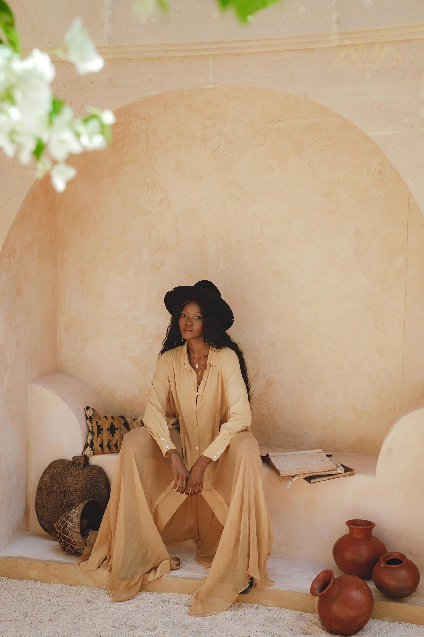 Ochre Kannika Shirt Dress • Light Cover Up Buttoned Dress • Multiway Button Down Dress - Image 9
