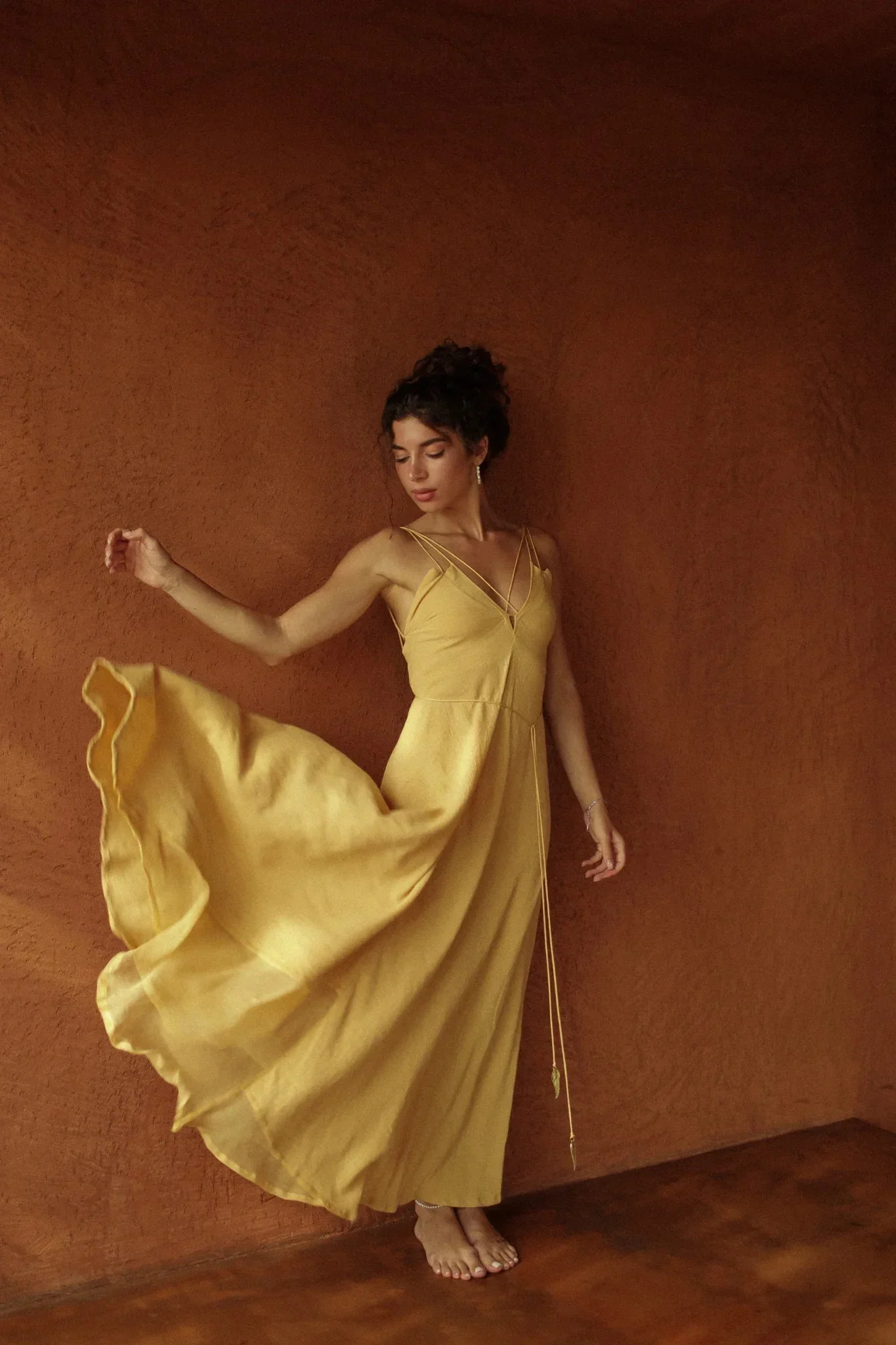 Powder Yellow Padma Dress • Boho Backless Dress • Sleeveless Elegant Dress - Image 4