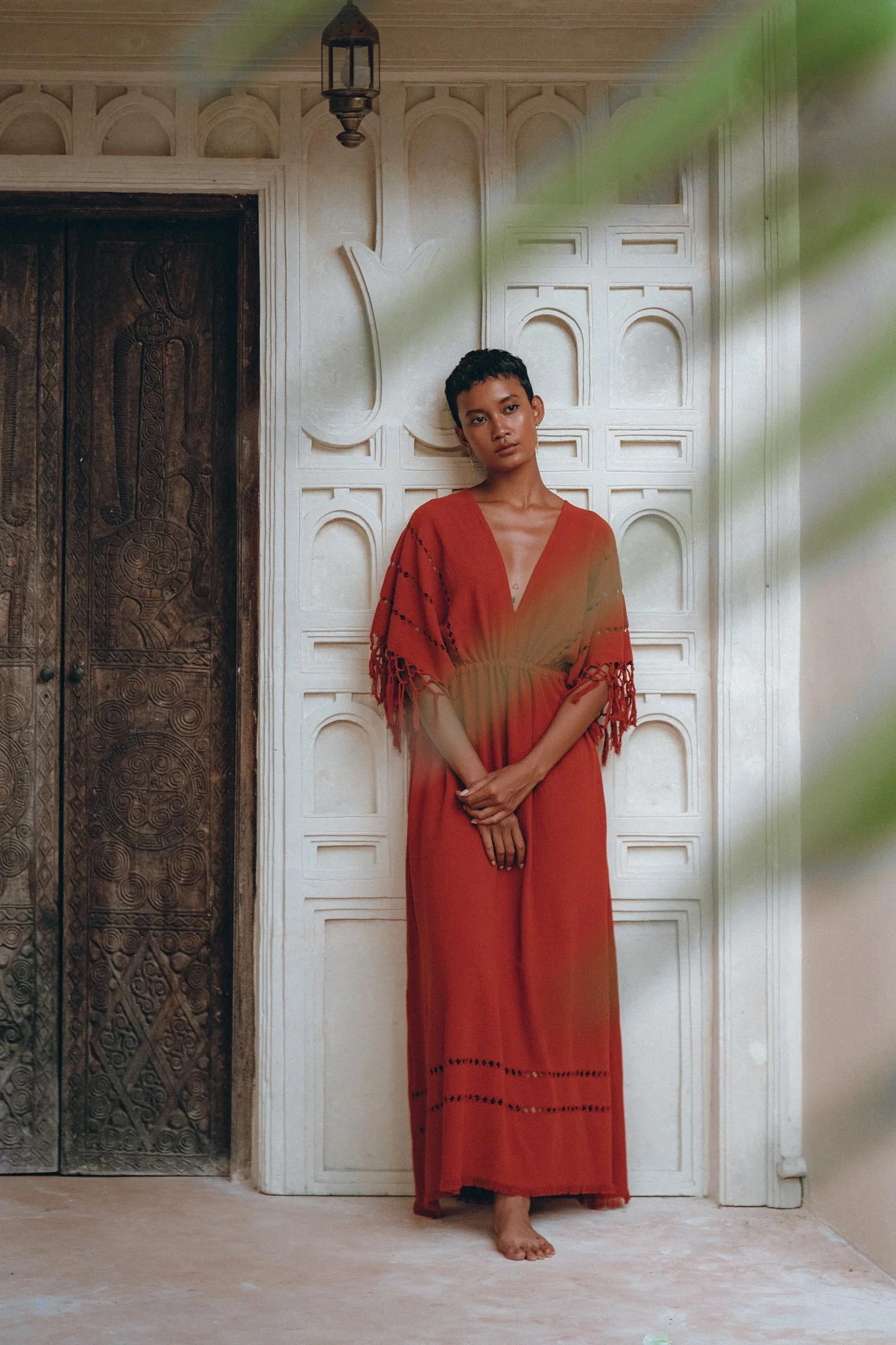 Red Boho Dress • Boho Dress for Women • Red Maxi Bridesmaid Dress - Image 8