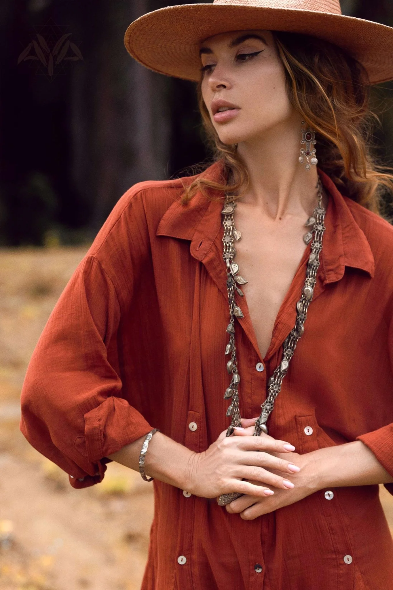 Red Kannika Shirt Dress • Adjustable Kaftan Dress • Multiway Button Down Dress - Image 5