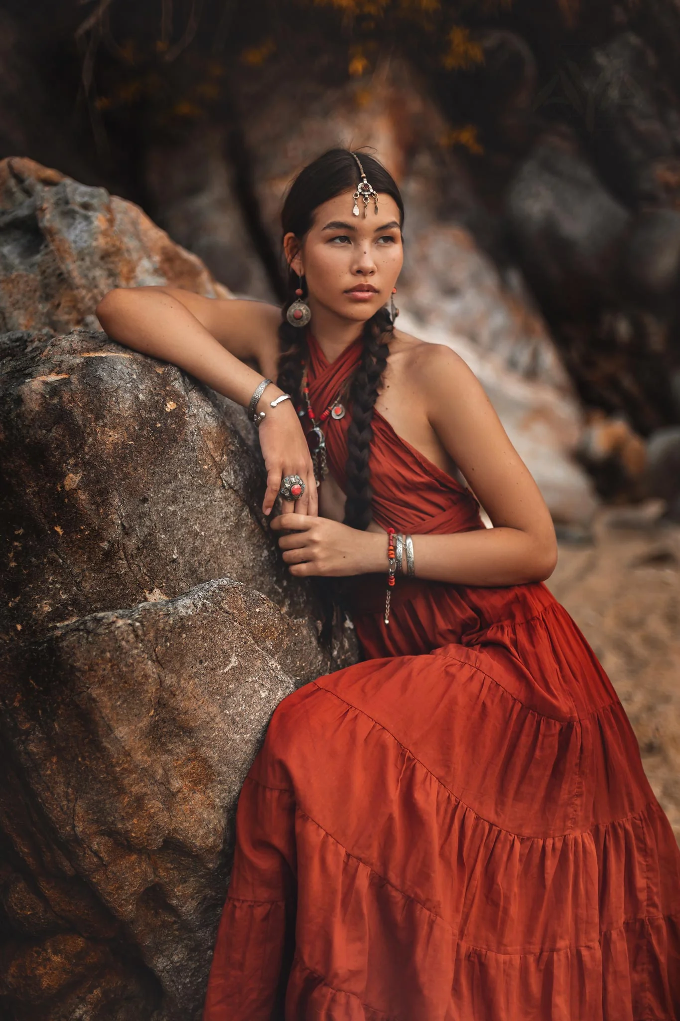Red Multiway Dress • Beach Adjustable Dress • Boho Sleeveless Dress - Image 9