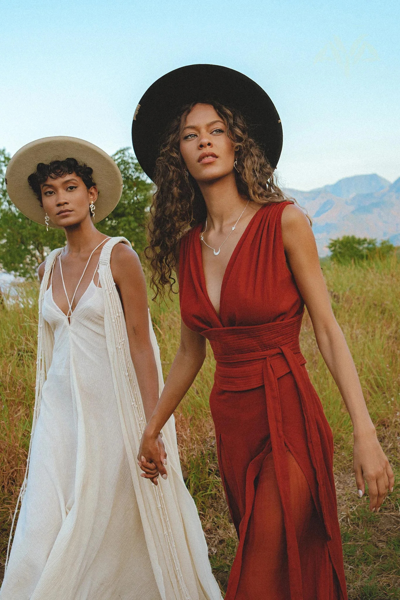 Elegant Organic Cotton & Silk Wide-Leg Jumpsuit - Red Rose - Image 6