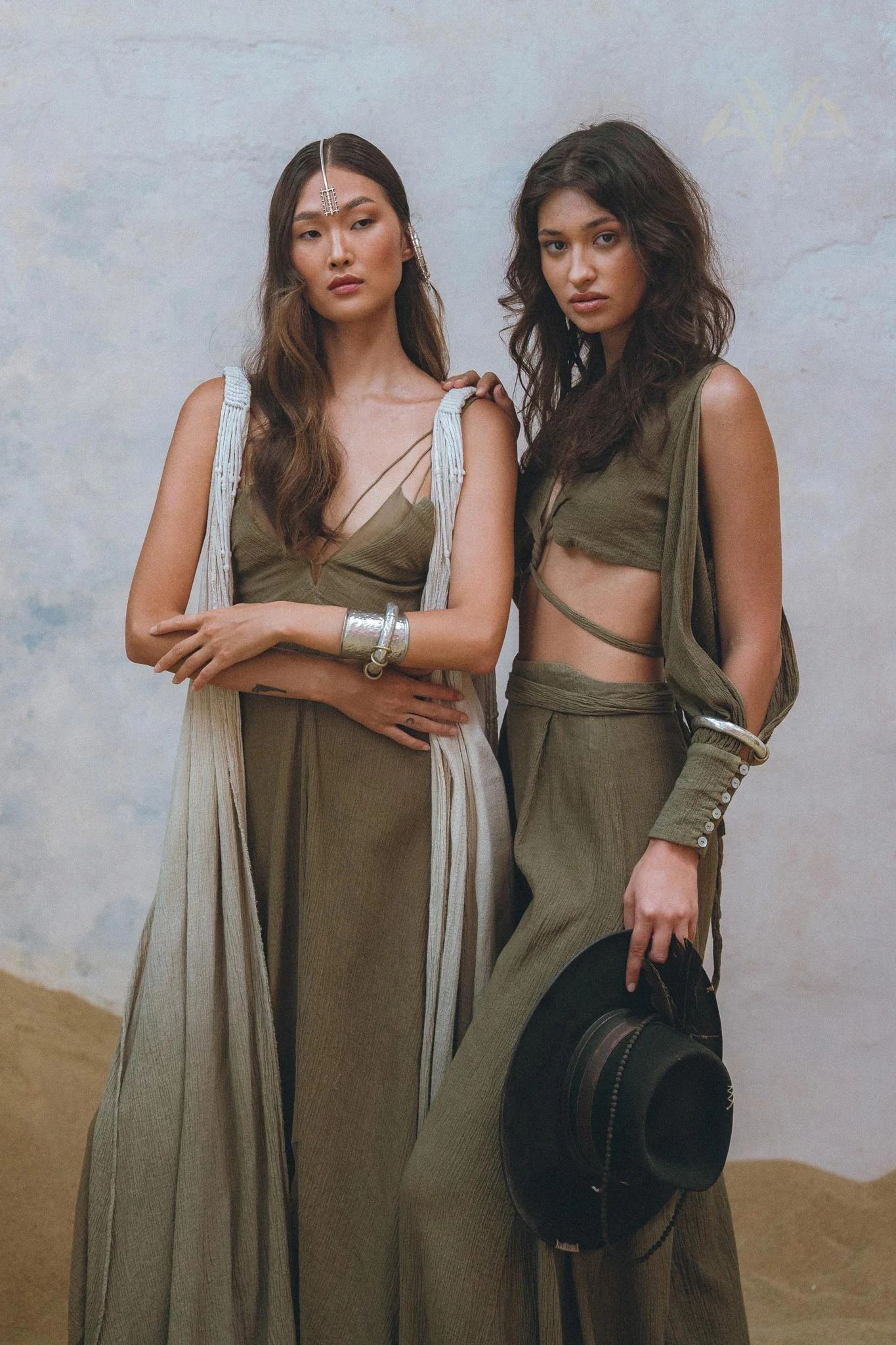 Sage Ambrosia Set Top and Pants • Adjustable Crop Top & Trousers • Boho Casual Set for Women - Image 10