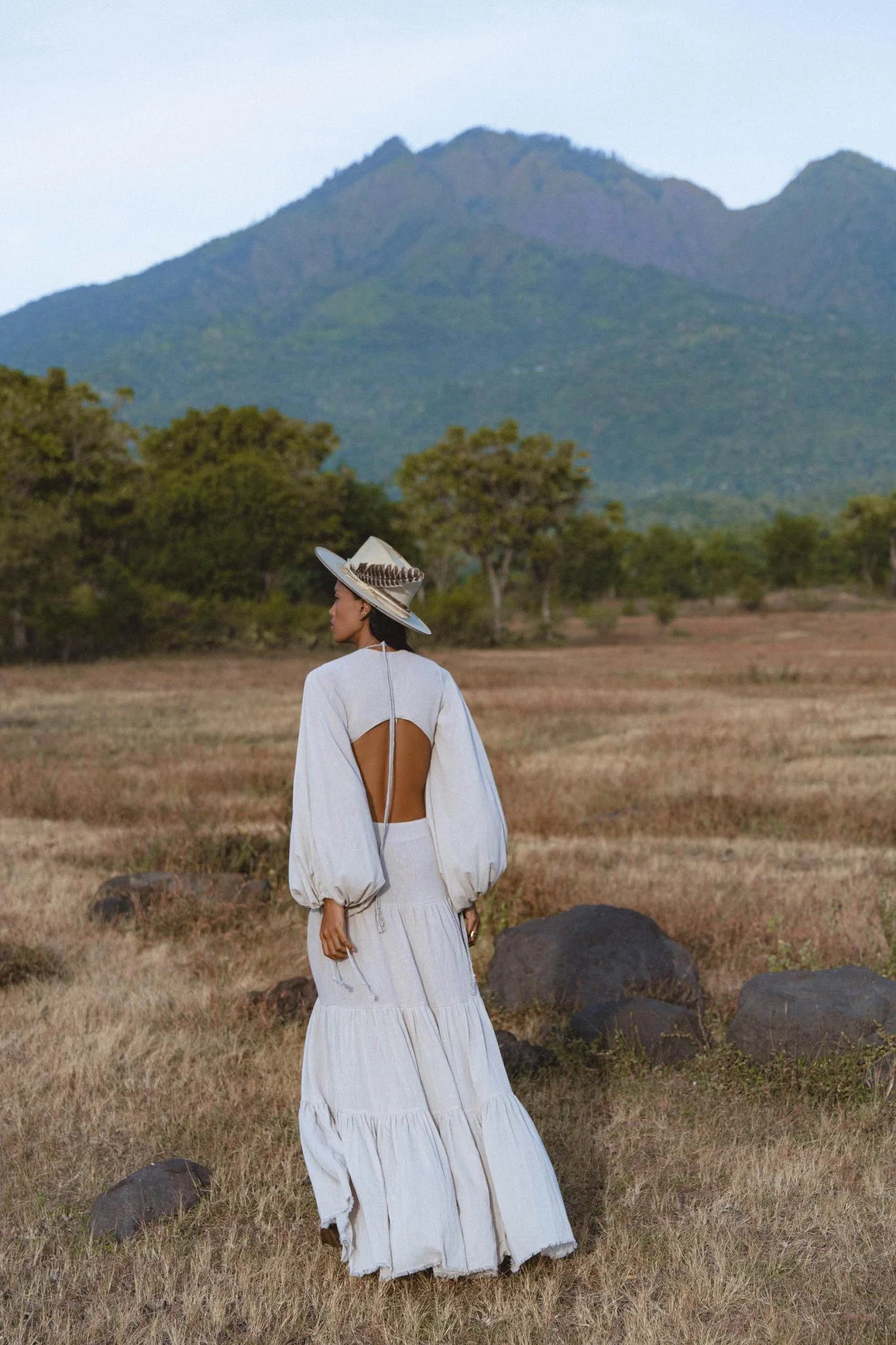 Samudra Dress in Celestial Mist Blue Colour – Organic Bohemian Garment - Image 10