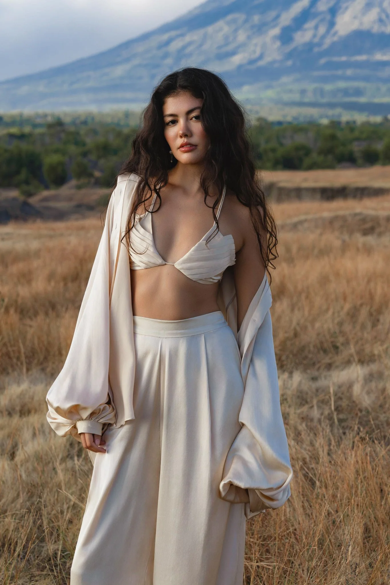 Apsara Kimono Blouse Cream – Pure Silk Kimono - Image 8