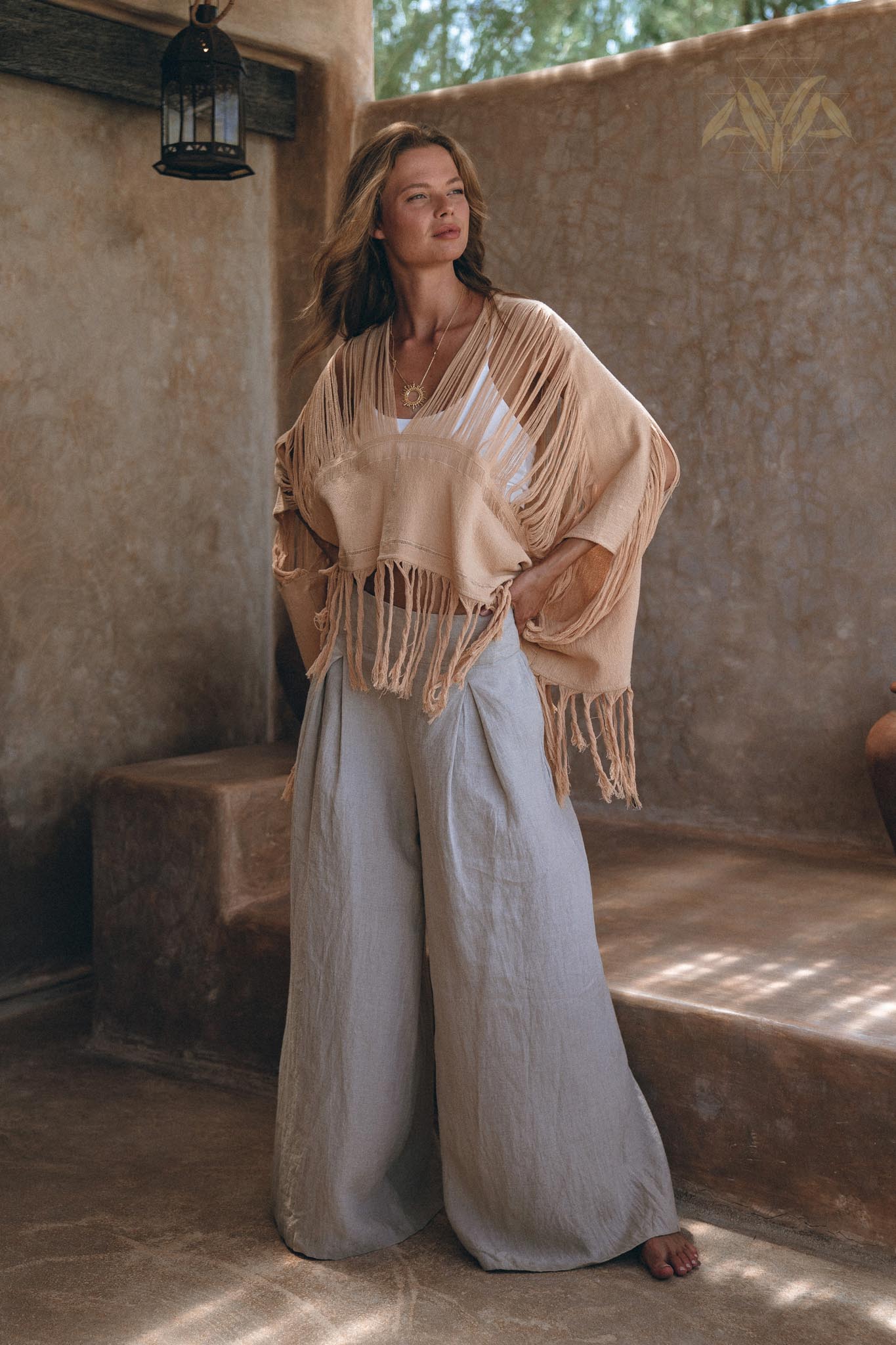 Unique Soft Linen Boho Pants Women • Loose Linen Wide Boho Pants • Bohemian Pants - Image 3