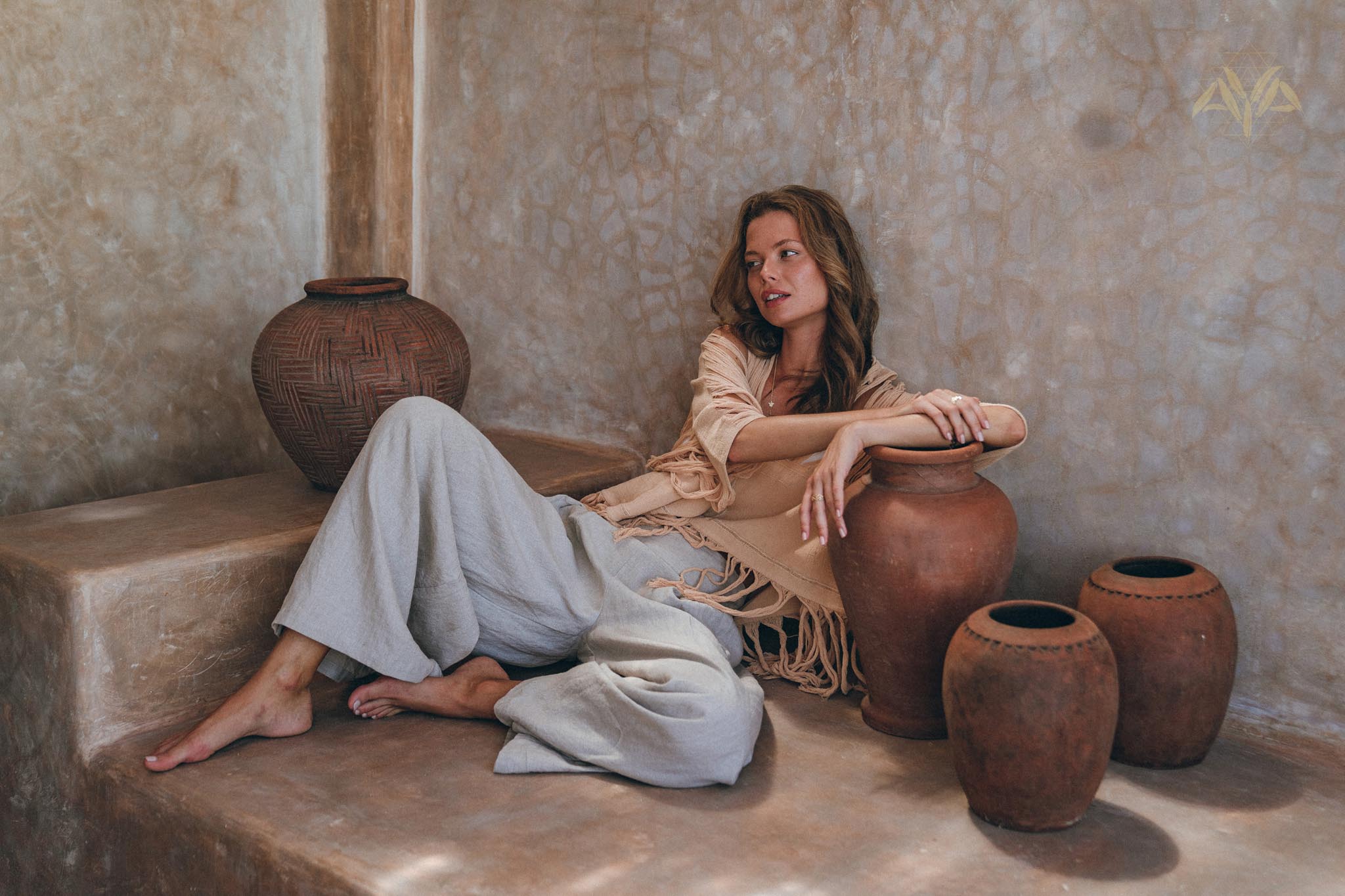 Unique Soft Linen Boho Pants Women • Loose Linen Wide Boho Pants • Bohemian Pants - Image 6