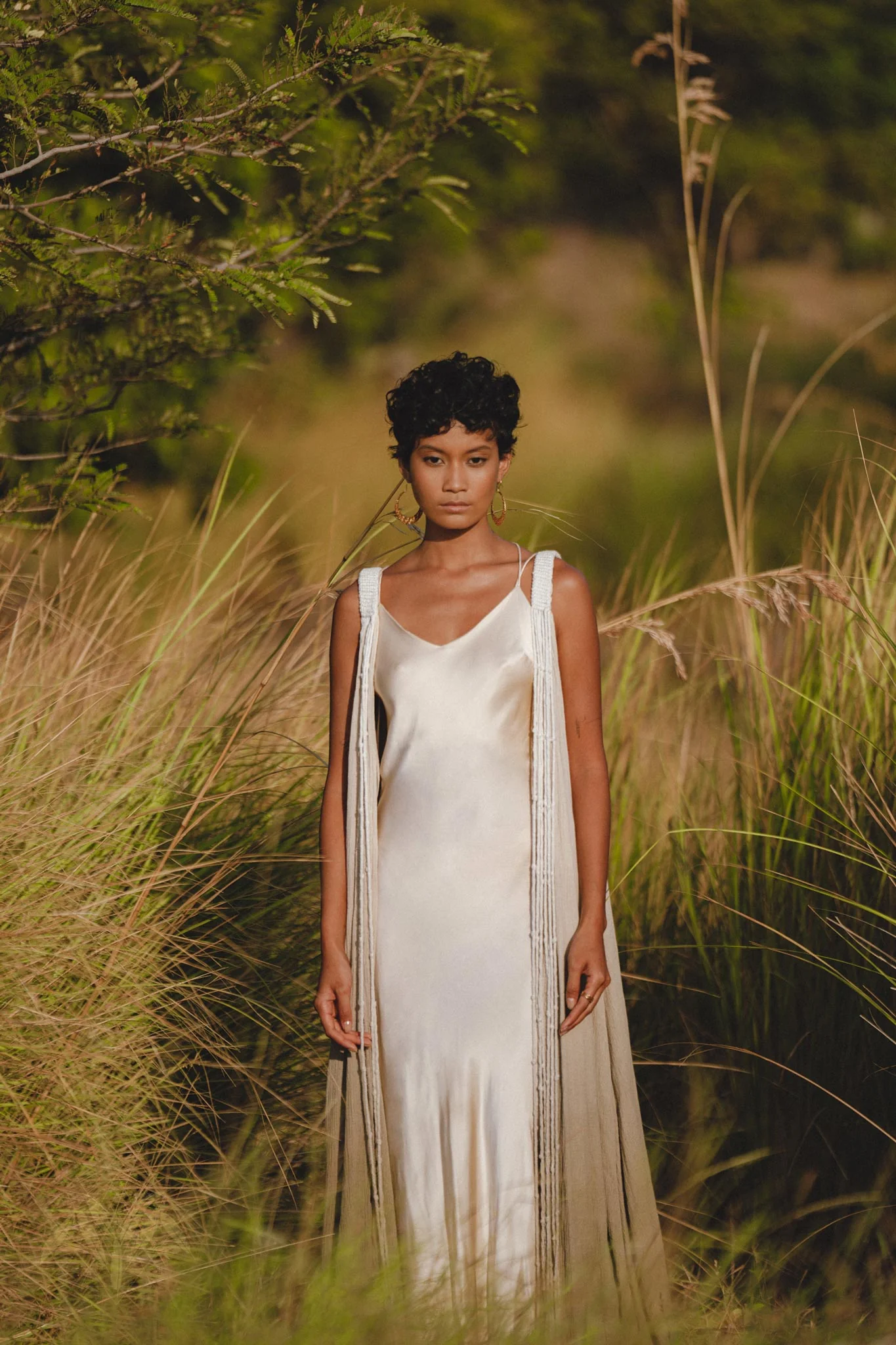 Pearl White Silk Simple Wedding Dress • Peace Silk Boho Dress Women - Image 6