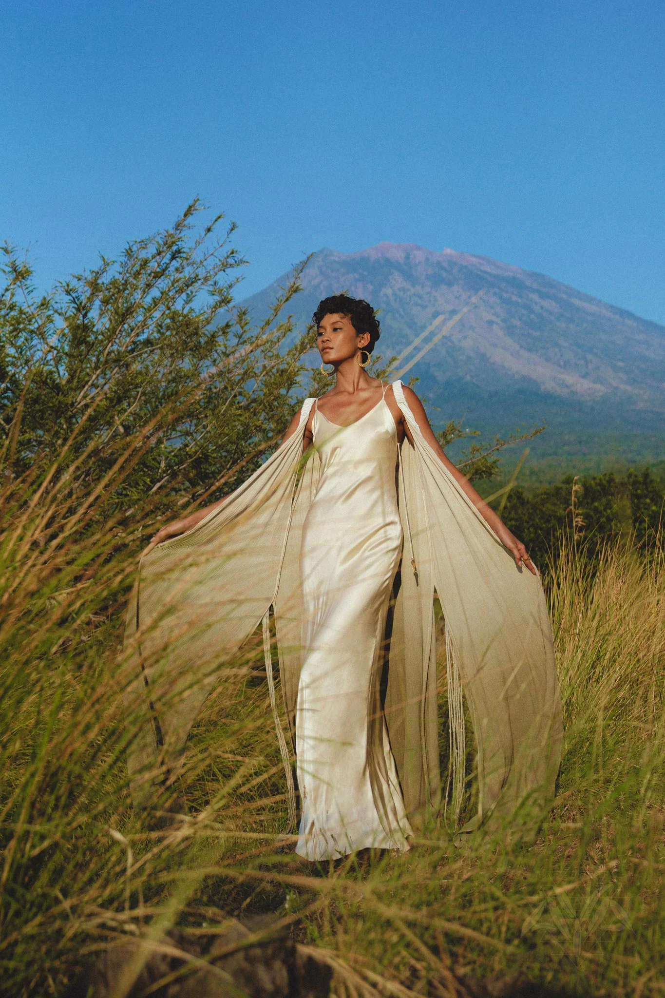 Pearl White Silk Simple Wedding Dress • Peace Silk Boho Dress Women - Image 7